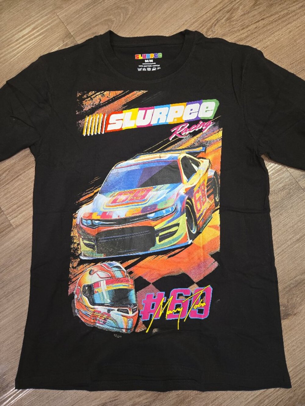 7-11 Slurpee Racing T-Shirt Neon Race Car Graphic #69